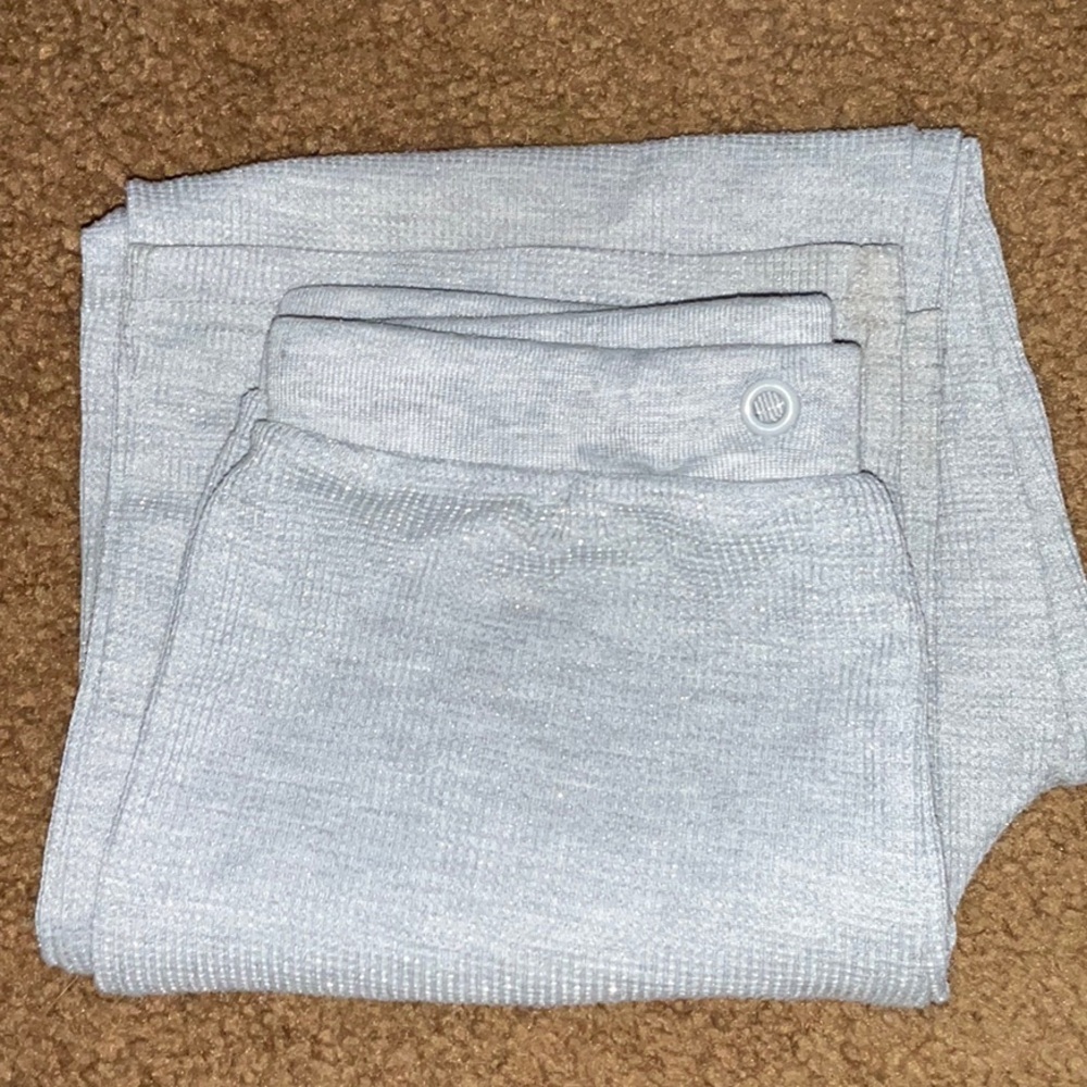 Kids sparkly gray lounging wide leg Pants